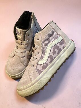 Vans Toddler Sk8-Hi Zip Up Back MTE-1 Orchid Ice Leopard - Size 8 Toddler